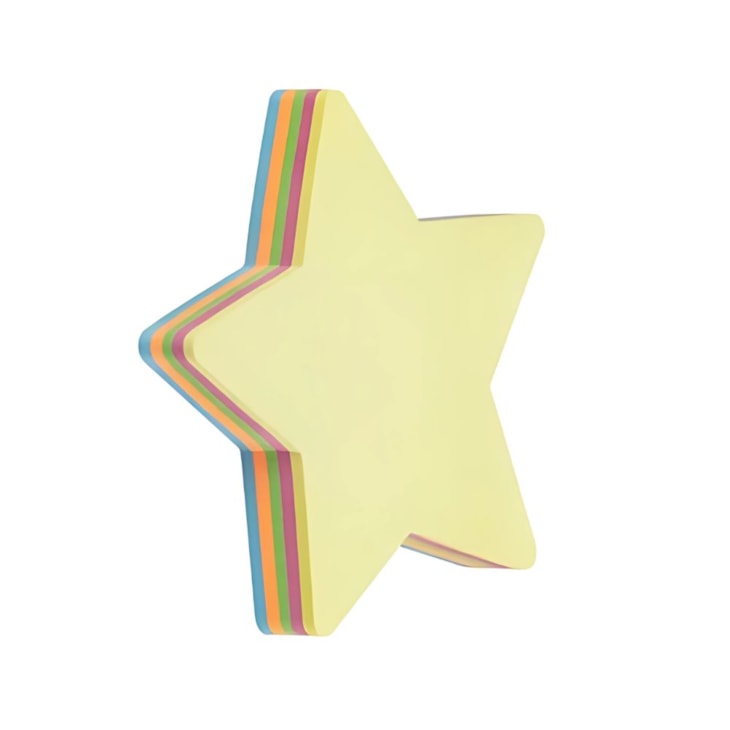 Kit Bloquinho de Anotações Estrela Tom Pastel 70x70mm 400fls