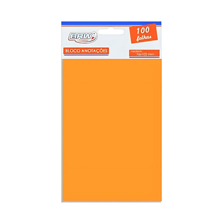 Kit Bloquinho de Anotações Laranja 76x102mm com 400 Folhas