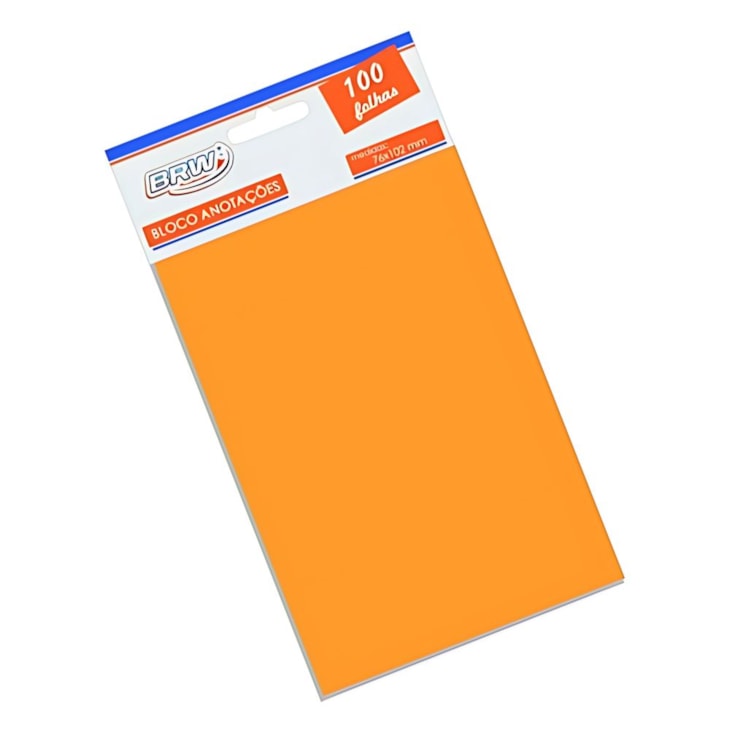Kit Bloquinho de Anotações Laranja 76x102mm com 400 Folhas