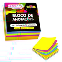 Kit Bloquinho de Anotações Neon Quadrado Seta Coração 650fls