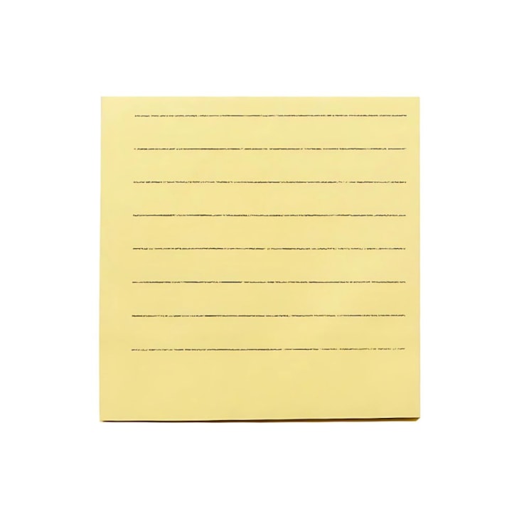 Kit Bloquinho de Anotações Pautado Amarelo 76x76mm 200fls