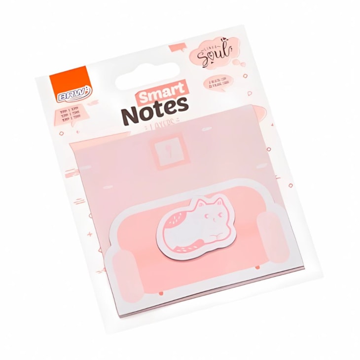Kit Bloquinho de Anotações Smart Notes Gato 3 Layers 240fls