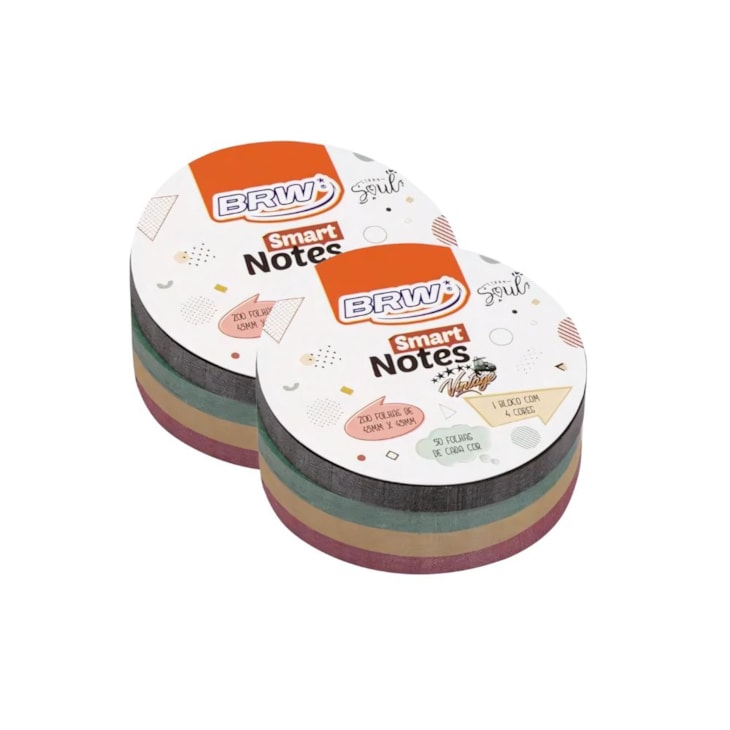 Kit Bloquinho de Anotações Vintage Smart 45x45mm 400fls