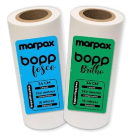 Kit BOPP Brilho + Fosco A3 34cmx350m 18 Micras Marpax 02un