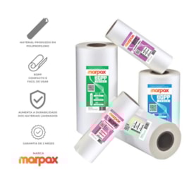 Kit BOPP Brilho + Fosco A4 21,5cmx50m 18 Micras Marpax 02un
