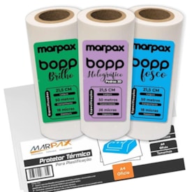 Kit Bopp Holográfico A4 + Bopp Brilho + Bopp Fosco | Marpax