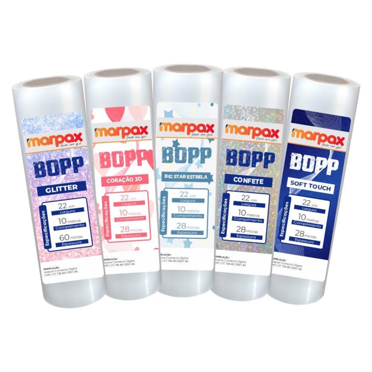 Kit Bopp para Laminação 22cmx10m com 05 Modelos Especiais 
