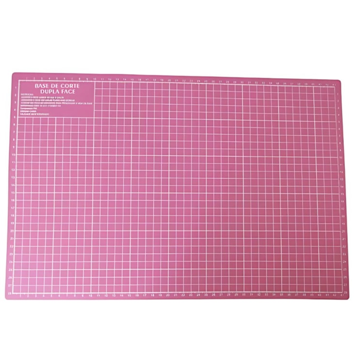 Kit Cartonagem Base de Corte Rosa + Régua + Espátula + Estilete