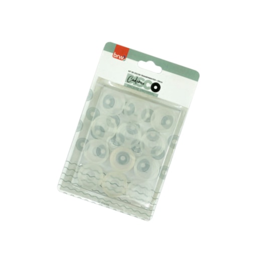 Kit de Disco Transparente 2,5 cm para Caderno Brw