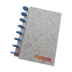 Kit Disco Inteligente Azul Bebê 24mm p/ Caderno Marpax 120un