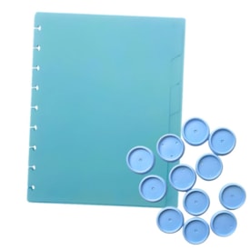 Kit Disco Inteligente Azul Bebê + Divisórias e Subcapas Azul