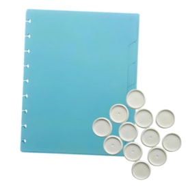 Kit Disco Inteligente Branco + Divisórias e Subcapas Azul