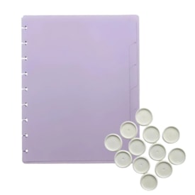 Kit Disco Inteligente Branco + Divisórias e Subcapas Lilás