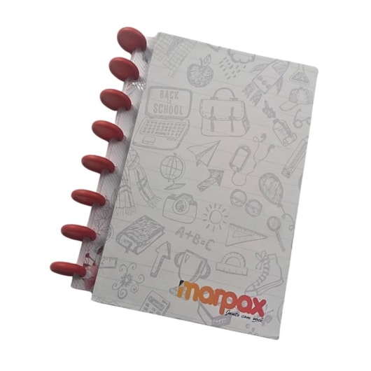 Kit Disco Inteligente Vermelho 31mm P/ Caderno Marpax 120un