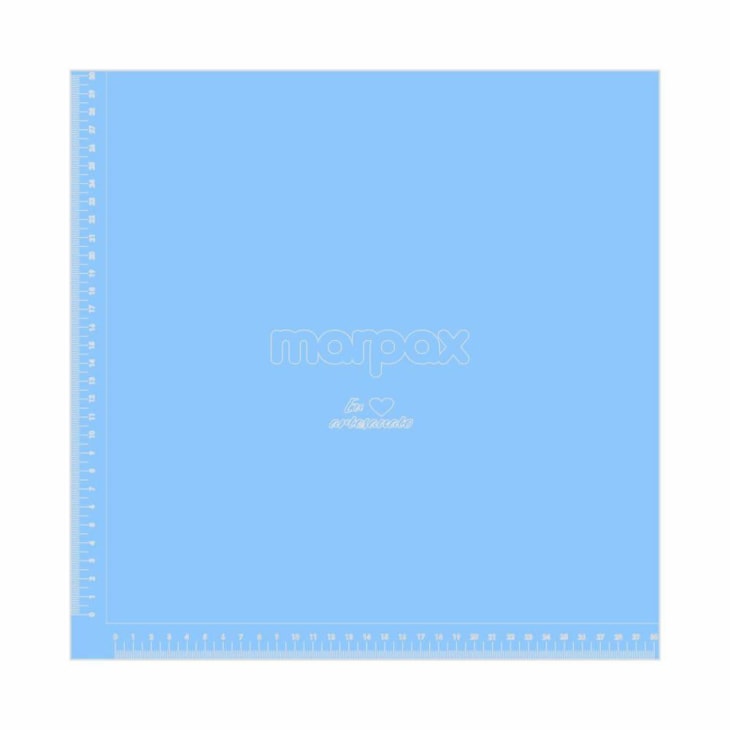 Kit Dobra Folha 30cmx30cm C/ Gabarito Azul Acrílico Marpax