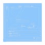 Kit Dobra Folha 30cmx30cm C/ Gabarito Azul Acrílico Marpax
