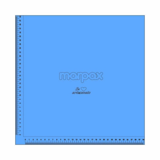 Kit Dobra Folha 30cmx30cm C/ Gabarito Azul MDF Marpax