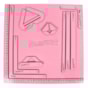 Kit Dobra Folha 30cmx30cm C/ Gabarito Rosa MDF Marpax