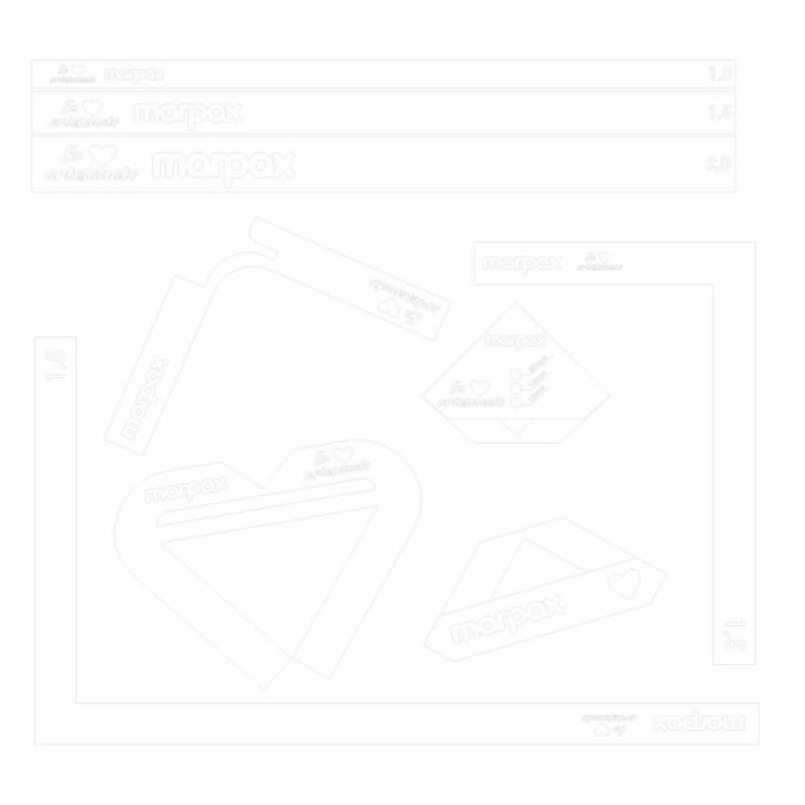 Kit Dobra Folha 30cmx30cm C/ Gabarito Transparente Marpax