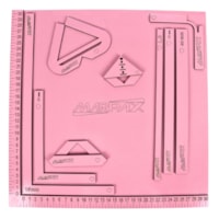 Kit Dobra Folha 30x30cm com Gabarito Rosa em MDF Marpax