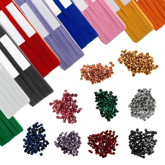 Kit Elástico Colombe N°12 + Ilhós N°54 Marpax 9 Cores