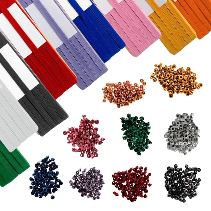 Kit Elástico Colombe N°12 + Ilhós N°54 Marpax com 9 Cores