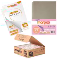 Kit encadernação 180g Offset A6 + Papel holler + wire-o