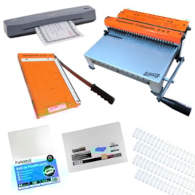 Kit Encadernação com wire-o passo 2x1 - Básico - 110v