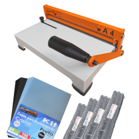 Kit Encadernação Espiral A4-X Marpax + Capas + Espirais