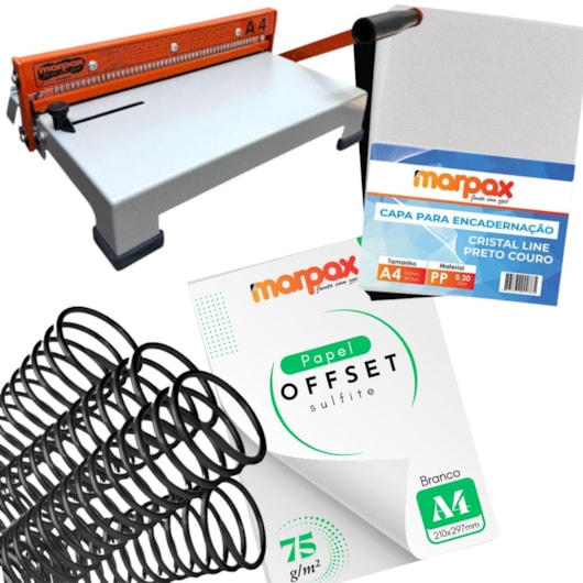 Kit Encadernação Iniciante Essencial Marpax Espiral A4-X