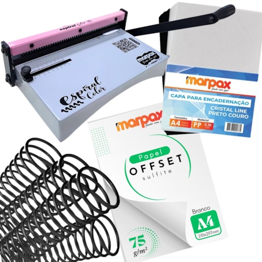 Kit Encadernação Iniciante Essencial Marpax Espiral Color