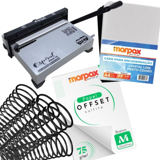 Kit Encadernação Iniciante Essencial Marpax Espiramatic