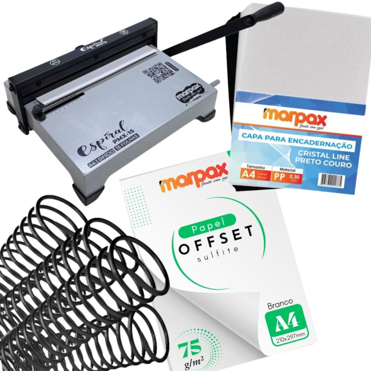 Kit Encadernação Iniciante Essencial Marpax Espiramatic