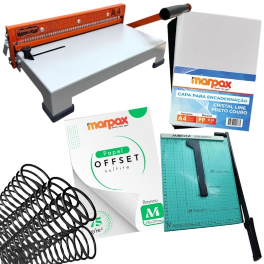 Kit Encadernação Iniciante Ideal Marpax Espiral A4-X