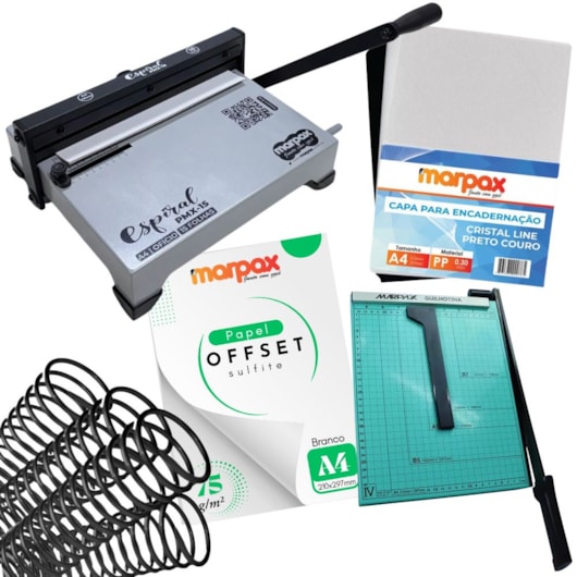 Kit Encadernação Iniciante Ideal Marpax Espiramatic