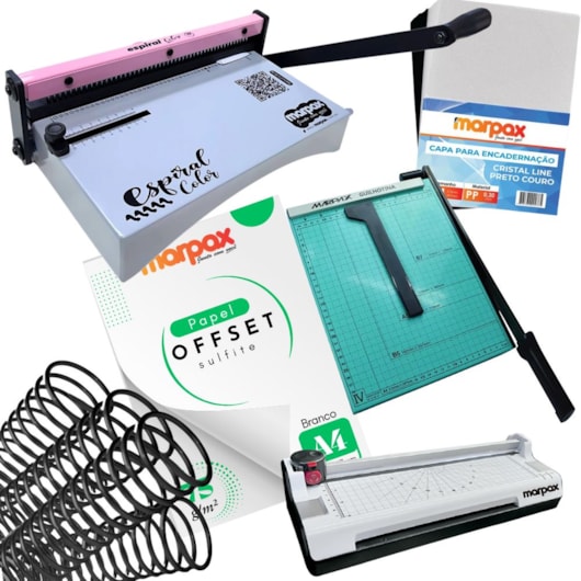 Kit Encadernação Iniciante Premium Marpax Espiral Color
