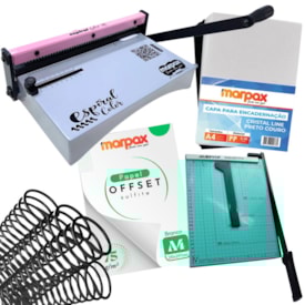 Kit Encadernação para Iniciante Ideal Marpax Espiral Color