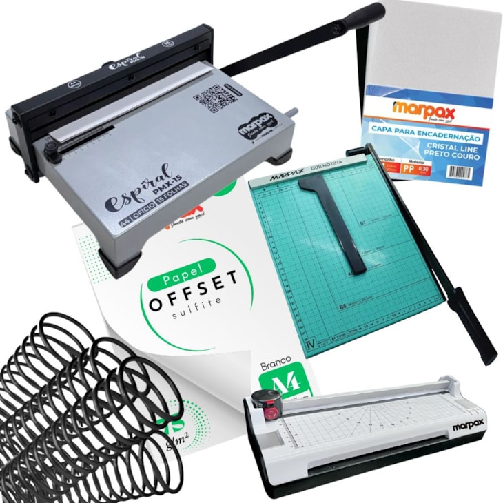 Kit Encadernação para Iniciante Premium Marpax Espiramatic