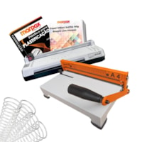 Kit Encadernadora A4-X + Plastificadora 320e 110v + Insumos Marpax