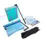 Kit Encadernadora Color Azul + Guilhotina e Insumos
