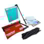 Kit Encadernadora Color Vermelho + Guilhotina e Insumos