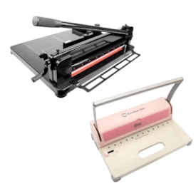 Kit Encadernadora de Disco + Guilhotina Semi Industrial A4