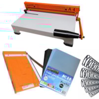 Kit Encadernadora Espiral A4-X + Capas Espirais Guilhotina