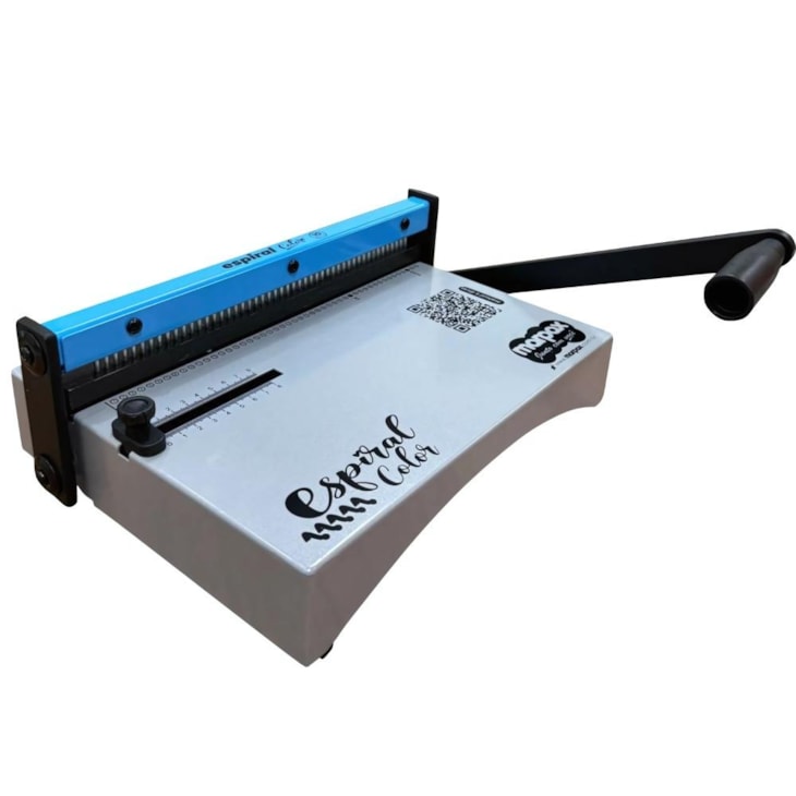 Kit Encadernadora Espiral Color Azul + Capa + Espiral Metal