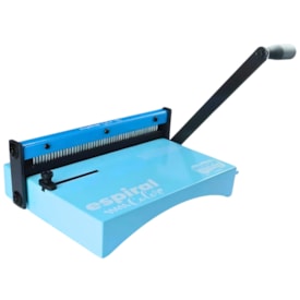 Kit Encadernadora Espiral Color Azul + Guilhotina e Insumos
