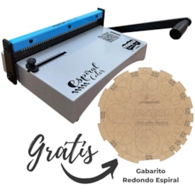 Kit Encadernadora Espiral Color Azul + Guilhotina e Insumos