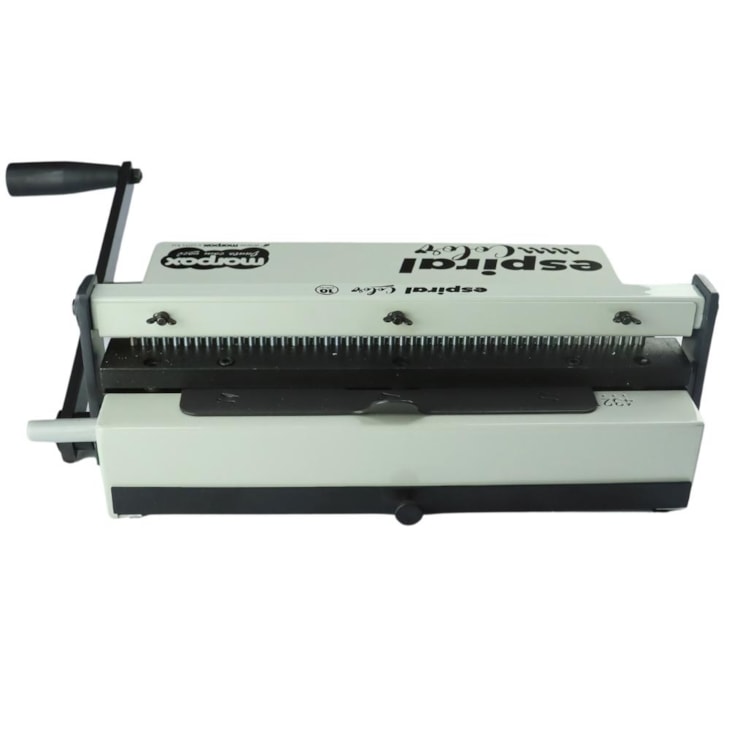 Kit Encadernadora Espiral Color Branco + Capa Espiral Metal