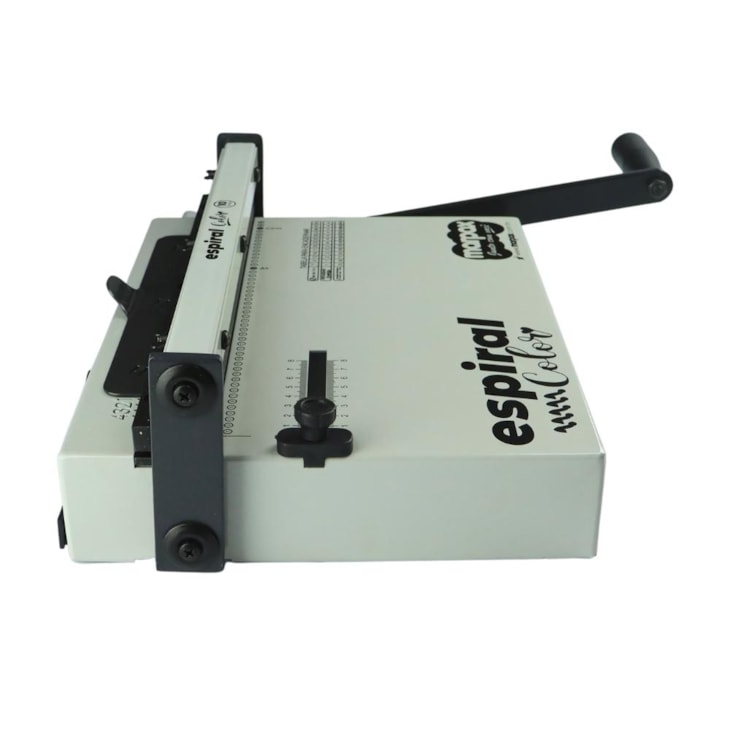 Kit Encadernadora Espiral Color Branco + Capas e Espirais