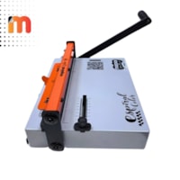 Kit Encadernadora Espiral Color Laranja + 100 Capas e 100 Espirais Marpax