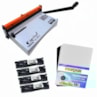 Kit Encadernadora Espiral Color Laranja + 100 Capas e 100 Espirais Marpax